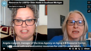 Area Agency on Aging 1-B Resource manager Angela Lippard and communications manager Kathleen Yanik discuss resources for LBGTQ+ older adults